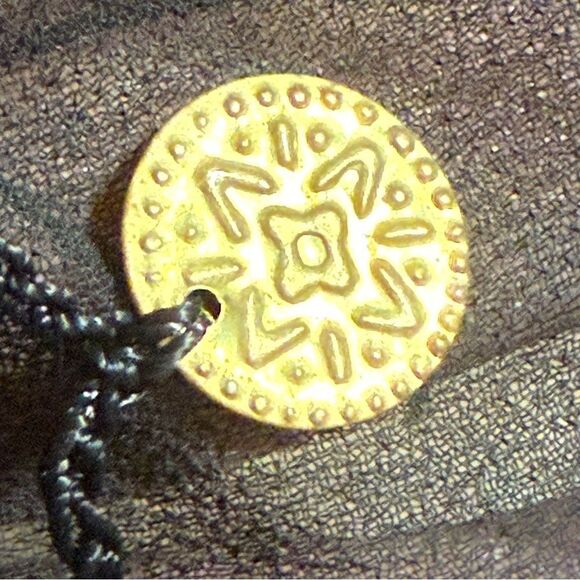 Swim Sarong or Belly Dance Hip Scarf Wrap With Gold Medallion Coins Black Gold - Picture 11 of 11